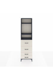 Arges Dolap 3 Raflı 4 Çekmeceli 60x30x221 Antrasit-Aytaşı