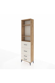 Arges Dolap 3 Raflı 4 Çekmeceli 60x30x221 Çam-Aytaşı