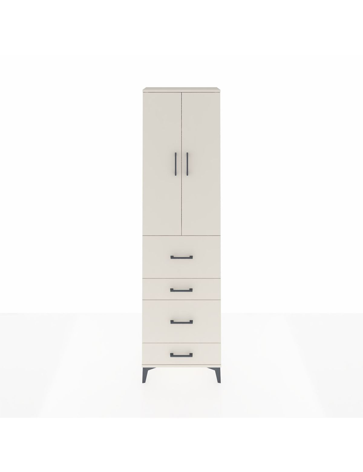 Arges Dolap 2 Raflı 4 Çekmeceli Tek Askılı 60x30x221 Aytaşı-Aytaşı