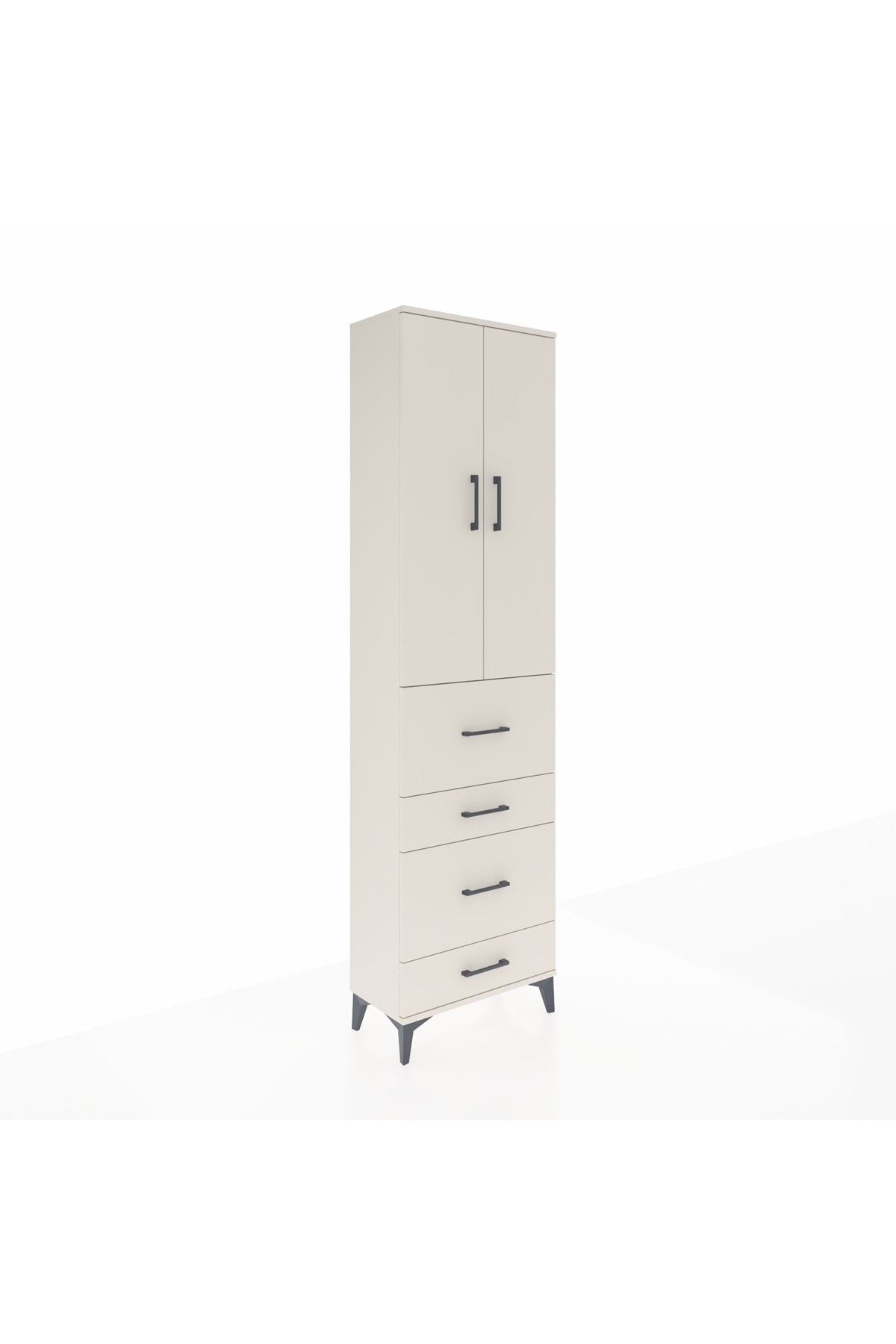 Arges Dolap 2 Raflı 4 Çekmeceli Tek Askılı 60x30x221 Aytaşı-Aytaşı