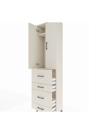 Arges Dolap 2 Raflı 4 Çekmeceli Tek Askılı 60x30x221 Aytaşı-Aytaşı