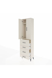 Arges Dolap 2 Raflı 4 Çekmeceli Tek Askılı 60x30x221 Aytaşı-Aytaşı