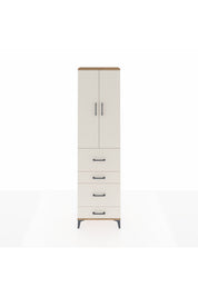 Arges Dolap 2 Raflı 4 Çekmeceli Tek Askılı 60x30x221 Çam-Aytaşı