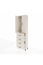 Arges Dolap 3 Raflı 4 Çekmeceli 2 Kapaklı 60x30x221 Aytaşı-Aytaşı