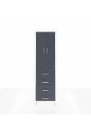 Arges Dolap 3 Raflı 4 Çekmeceli 2 Kapaklı 60x30x221 Aytaşı-Antrasit