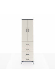 Arges Dolap 3 Raflı 4 Çekmeceli 2 Kapaklı 60x30x221 Antrasit-Aytaşı