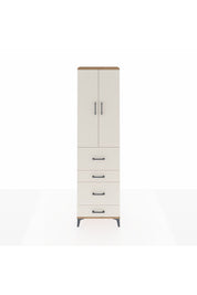 Arges Dolap 3 Raflı 4 Çekmeceli 2 Kapaklı 60x30x221 Çam-Aytaşı