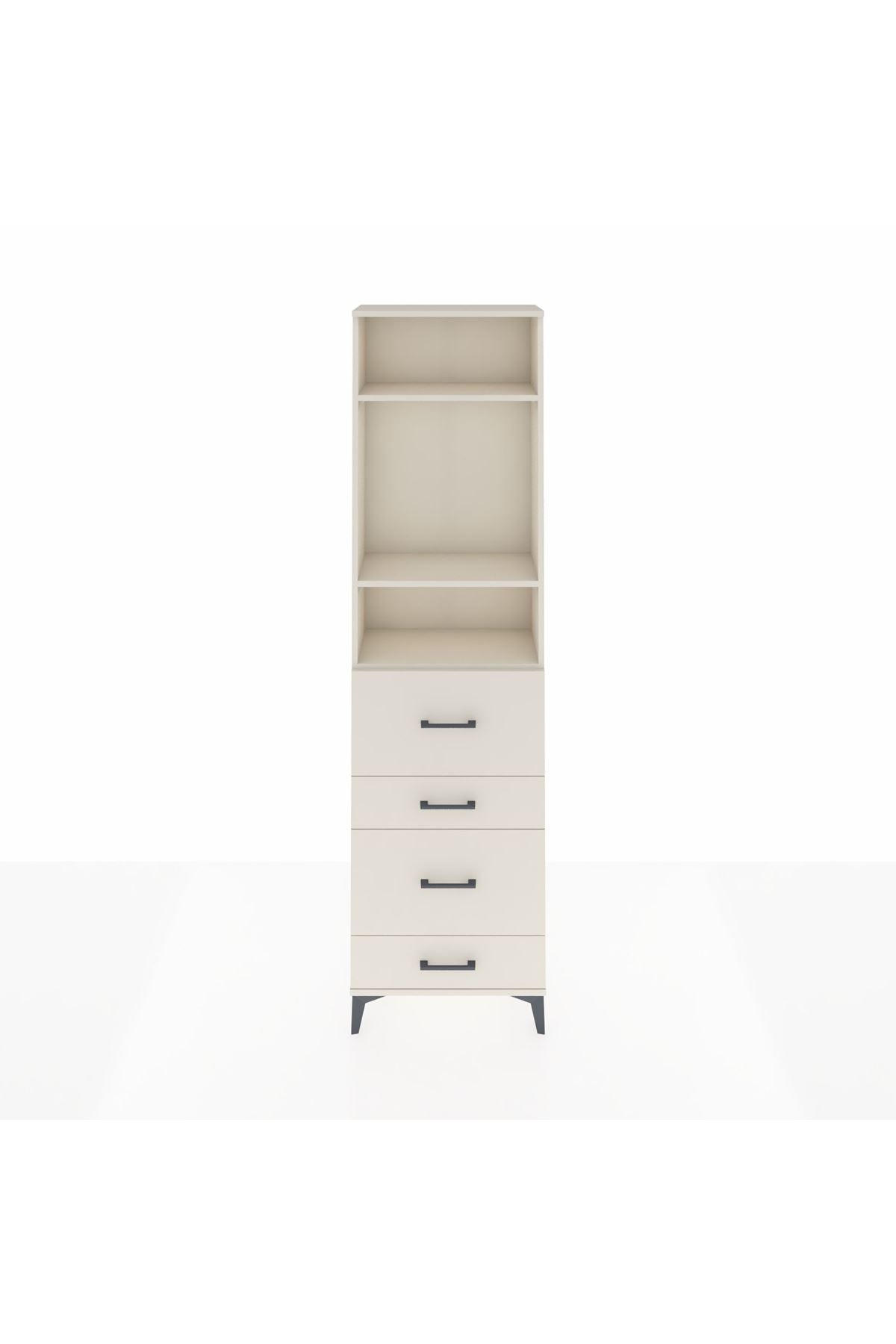 Arges Dolap 3 Raflı 4 Çekmeceli 60x30x221 Aytaşı-Aytaşı