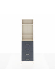 Arges Dolap 3 Raflı 4 Çekmeceli 60x30x221 Aytaşı-Antrasit