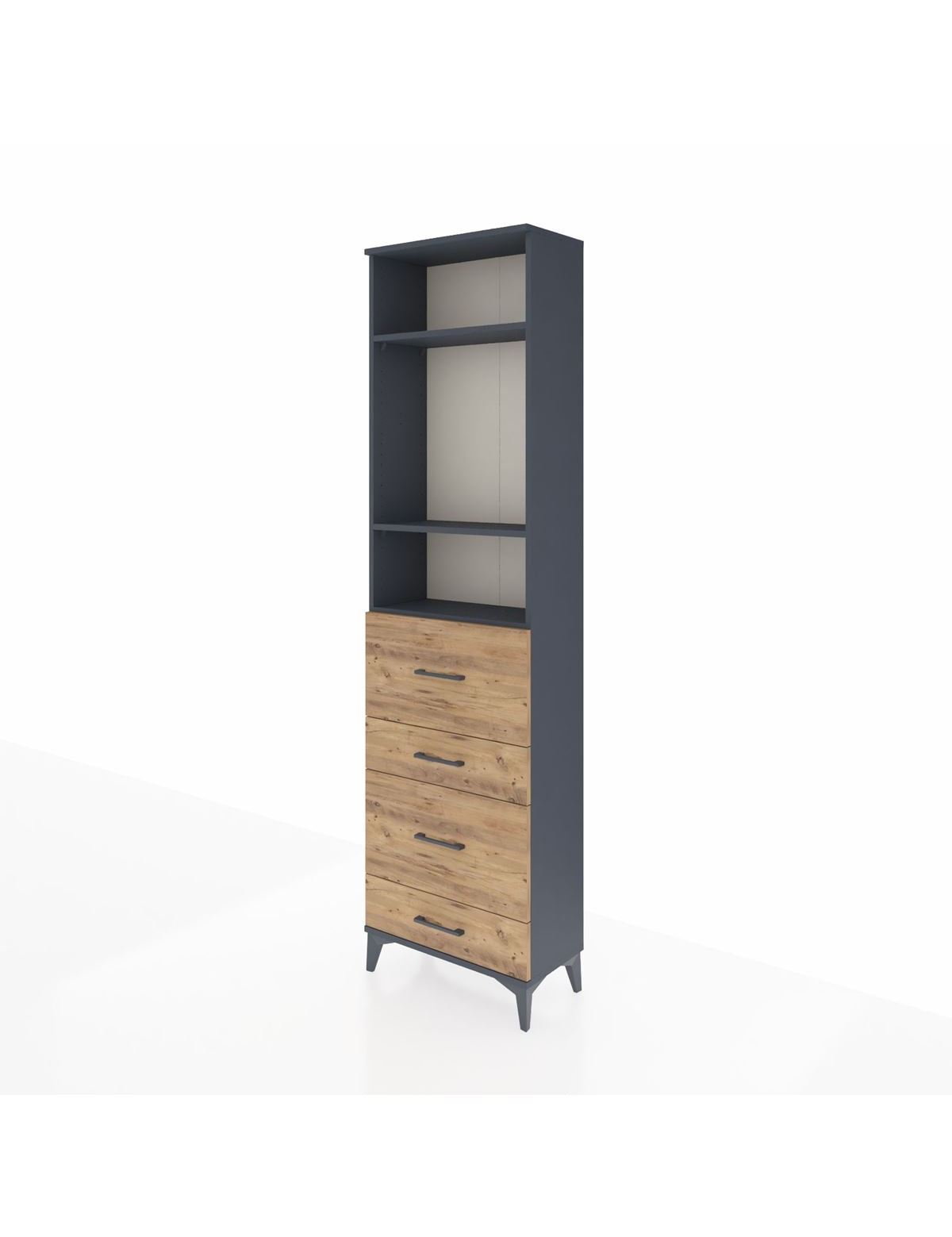 Arges Dolap 3 Raflı 4 Çekmeceli 60x30x221 - S29M135V6A