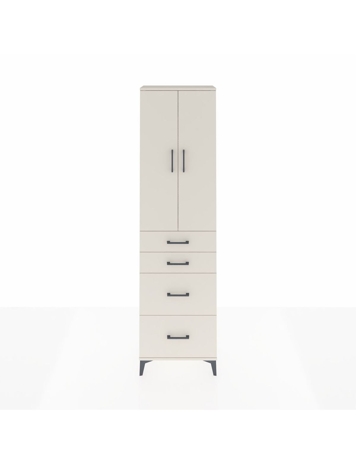 Arges Dolap 2 Raflı 4 Çekmeceli Tek Askılı 60x30x221 Aytaşı-Aytaşı