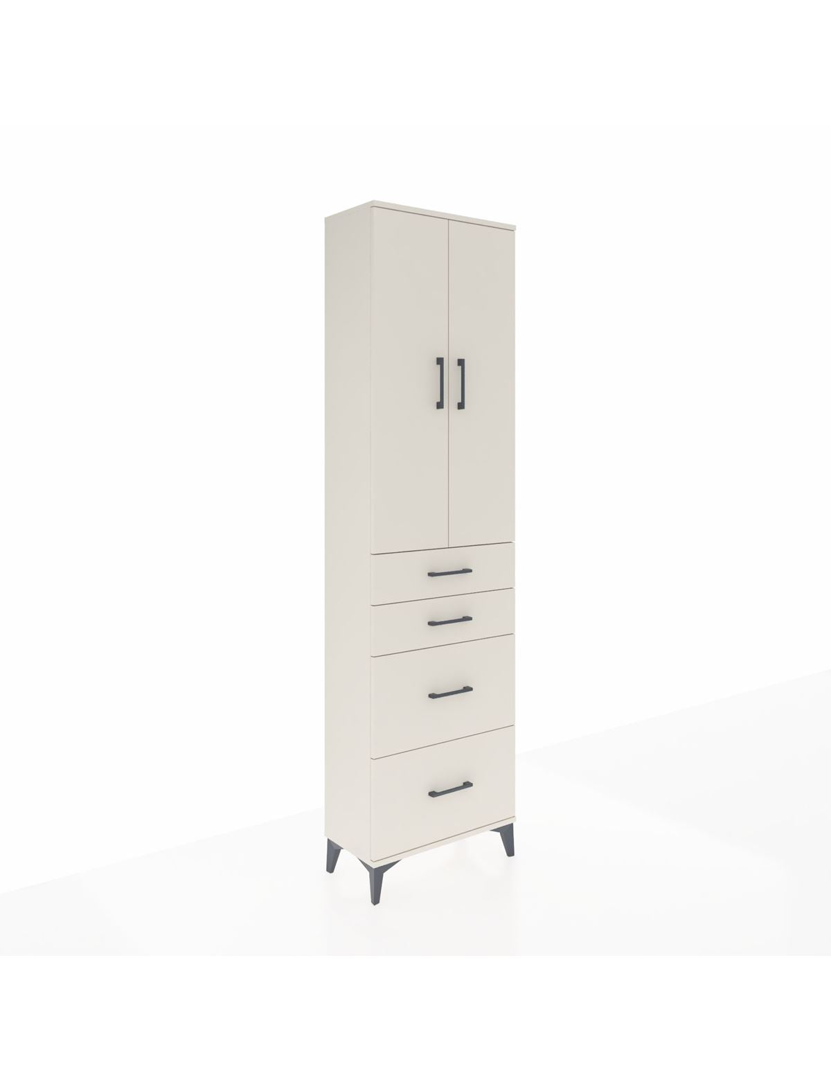 Arges Dolap 2 Raflı 4 Çekmeceli Tek Askılı 60x30x221 Aytaşı-Aytaşı