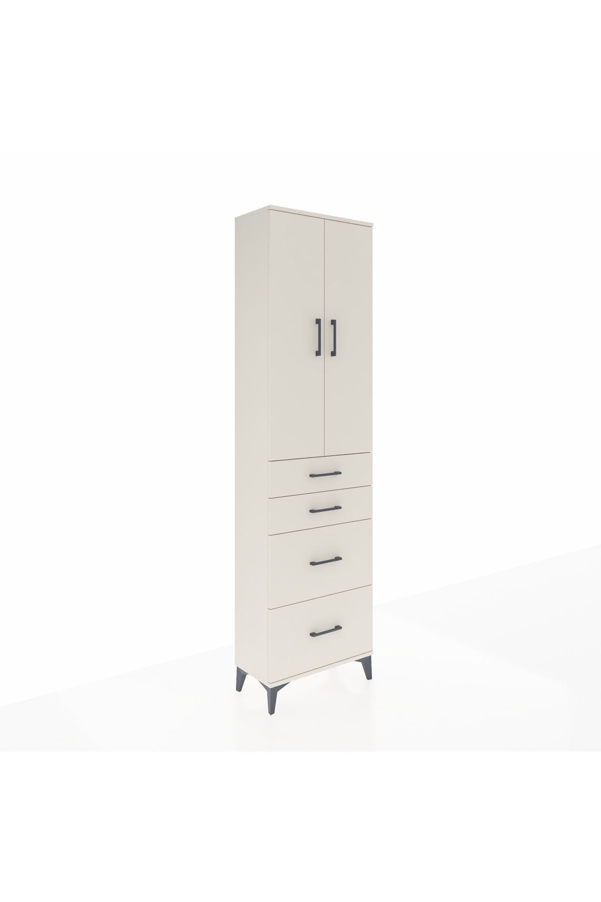 Arges Dolap 2 Raflı 4 Çekmeceli Tek Askılı 60x30x221 Aytaşı-Aytaşı