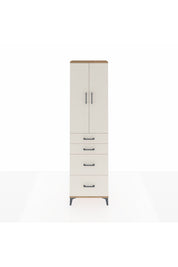 Arges Dolap 2 Raflı 4 Çekmeceli Tek Askılı 60x30x221 Çam-Aytaşı