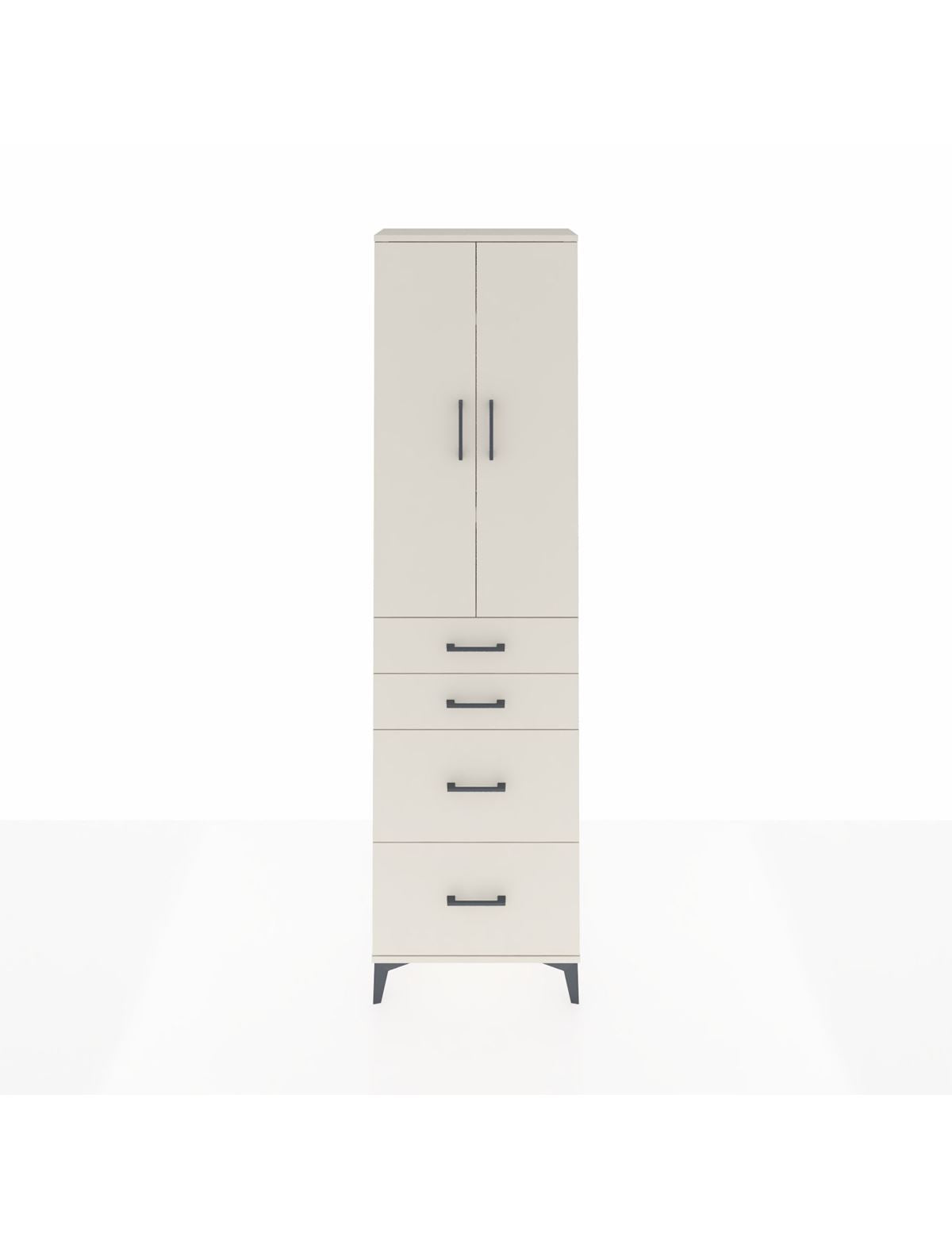 Arges Dolap 3 Raflı 4 Çekmeceli 2 Kapaklı 60x30x221 Aytaşı-Aytaşı