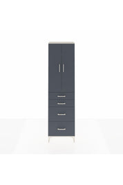 Arges Dolap 3 Raflı 4 Çekmeceli 2 Kapaklı 60x30x221 Aytaşı-Antrasit