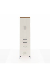 Arges Dolap 3 Raflı 4 Çekmeceli 2 Kapaklı 60x30x221 Çam-Aytaşı