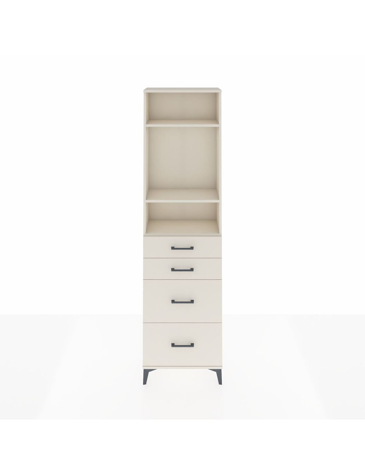 Arges Dolap 3 Raflı 4 Çekmeceli 60x30x221 Aytaşı-Aytaşı