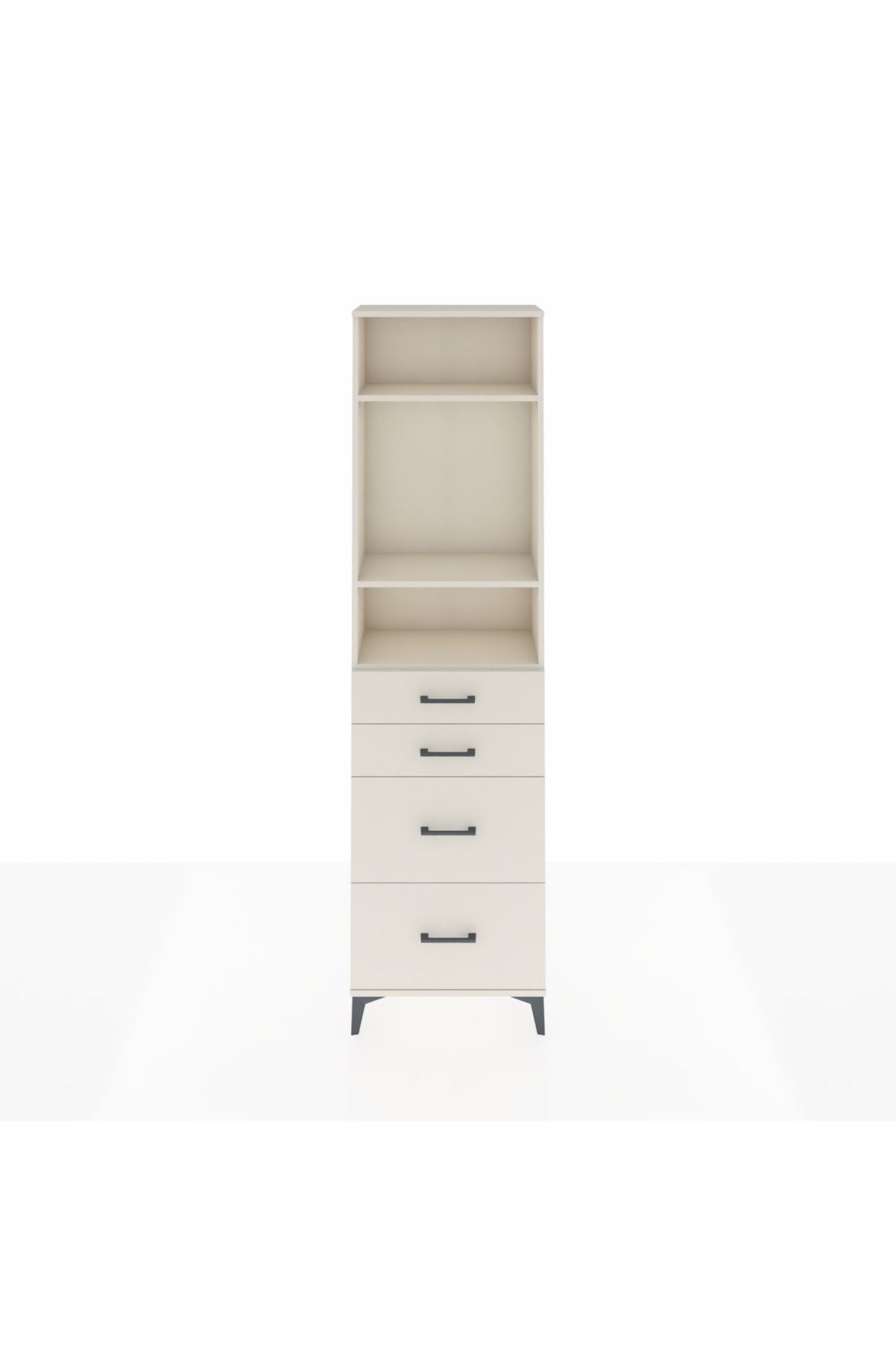 Arges Dolap 3 Raflı 4 Çekmeceli 60x30x221 Aytaşı-Aytaşı