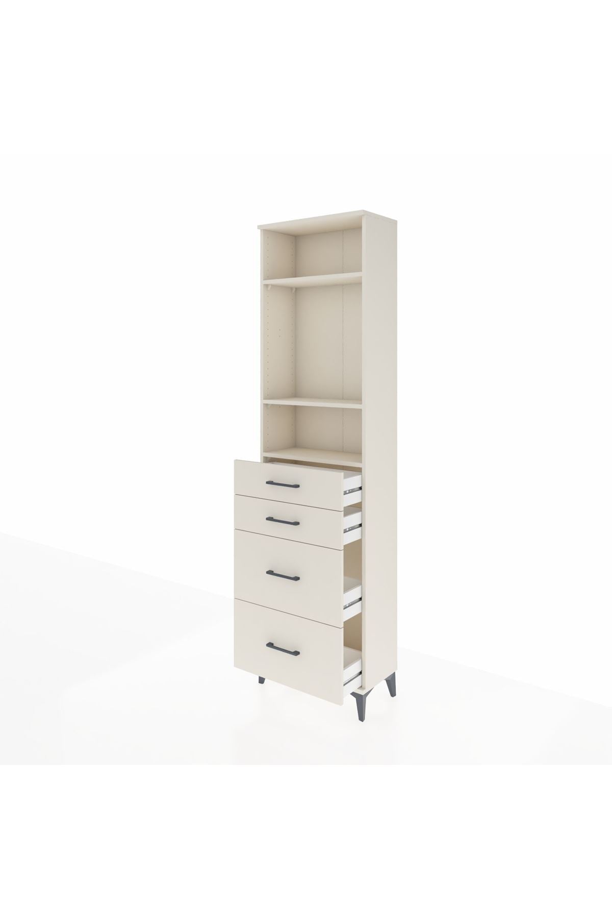 Arges Dolap 3 Raflı 4 Çekmeceli 60x30x221 - S29M138V1A