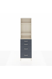 Arges Dolap 3 Raflı 4 Çekmeceli 60x30x221 Aytaşı-Antrasit