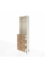 Arges Dolap 3 Raflı 4 Çekmeceli 60x30x221 Aytaşı-Çam