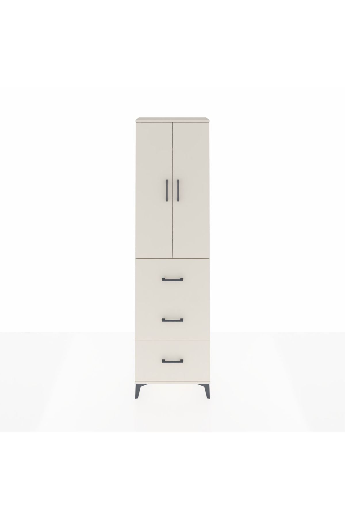 Arges Dolap 2 Raflı 3 Çekmeceli Tek Askılı 60x30x221 Aytaşı-Aytaşı