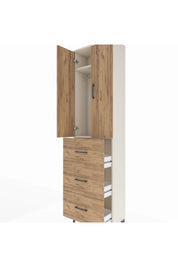 Arges Dolap 2 Raflı 3 Çekmeceli Tek Askılı 60x30x221 Aytaşı-Çam