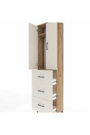 Arges Dolap 2 Raflı 3 Çekmeceli Tek Askılı 60x30x221 Çam-Aytaşı