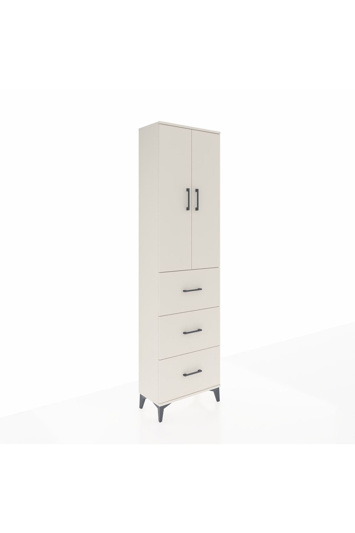 Arges Dolap 3 Raflı 3 Çekmeceli 2 Kapaklı 60x30x221 Aytaşı-Aytaşı