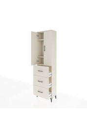 Arges Dolap 3 Raflı 3 Çekmeceli 2 Kapaklı 60x30x221 Aytaşı-Aytaşı