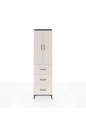 Arges Dolap 3 Raflı 3 Çekmeceli 2 Kapaklı 60x30x221 Antrasit-Aytaşı