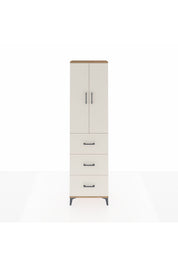 Arges Dolap 3 Raflı 3 Çekmeceli 2 Kapaklı 60x30x221 Çam-Aytaşı