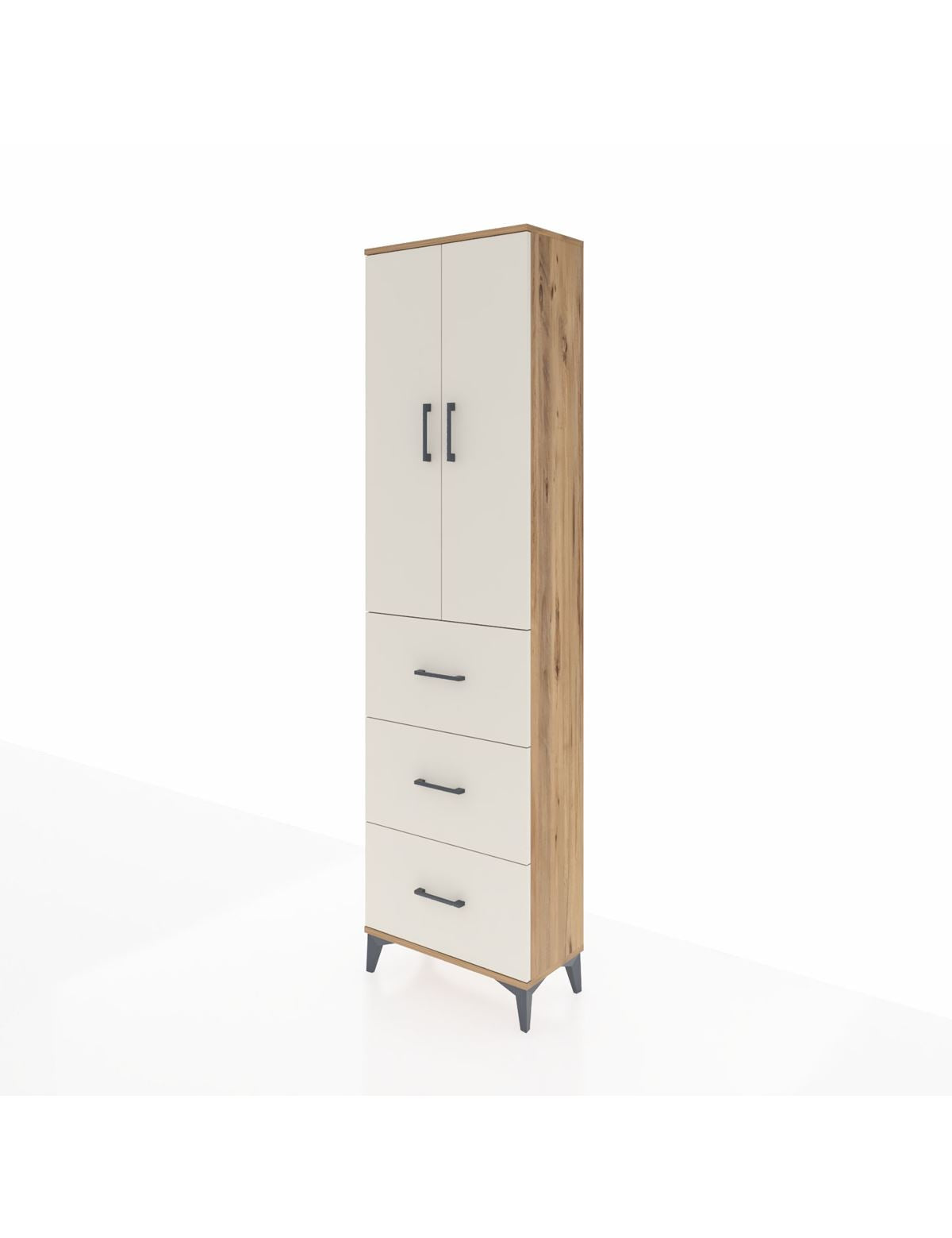 Arges Dolap 3 Raflı 3 Çekmeceli 2 Kapaklı 60x30x221 - S29M140V7A