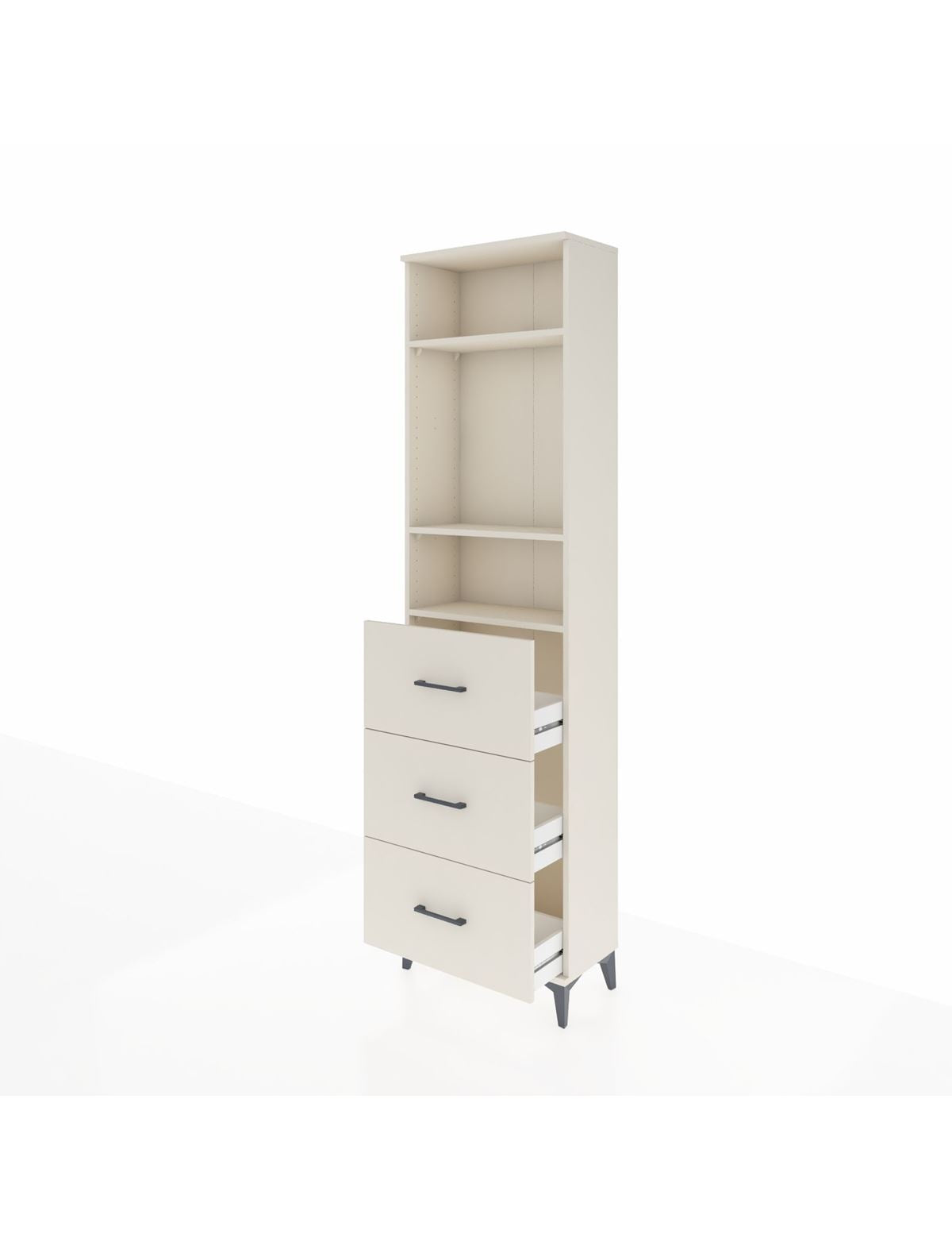 Arges Dolap 3 Raflı 3 Çekmeceli 60x30x221 - S29M141V1A