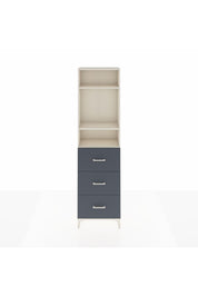 Arges Dolap 3 Raflı 3 Çekmeceli 60x30x221 Aytaşı-Antrasit