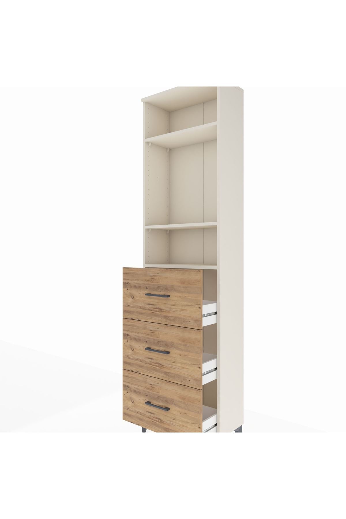 Arges Dolap 3 Raflı 3 Çekmeceli 60x30x221 Aytaşı-Çam