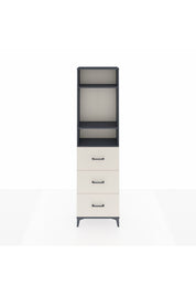 Arges Dolap 3 Raflı 3 Çekmeceli 60x30x221 Antrasit-Aytaşı