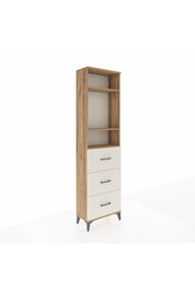 Arges Dolap 3 Raflı 3 Çekmeceli 60x30x221 Çam-Aytaşı
