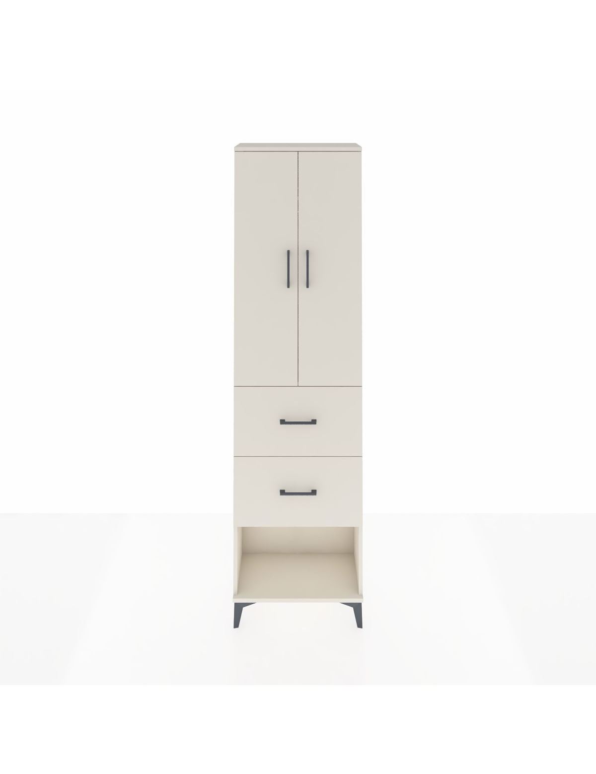 Arges Dolap 2 Raflı 2 Çekmeceli Tek Askılı 60x30x221 Aytaşı-Aytaşı