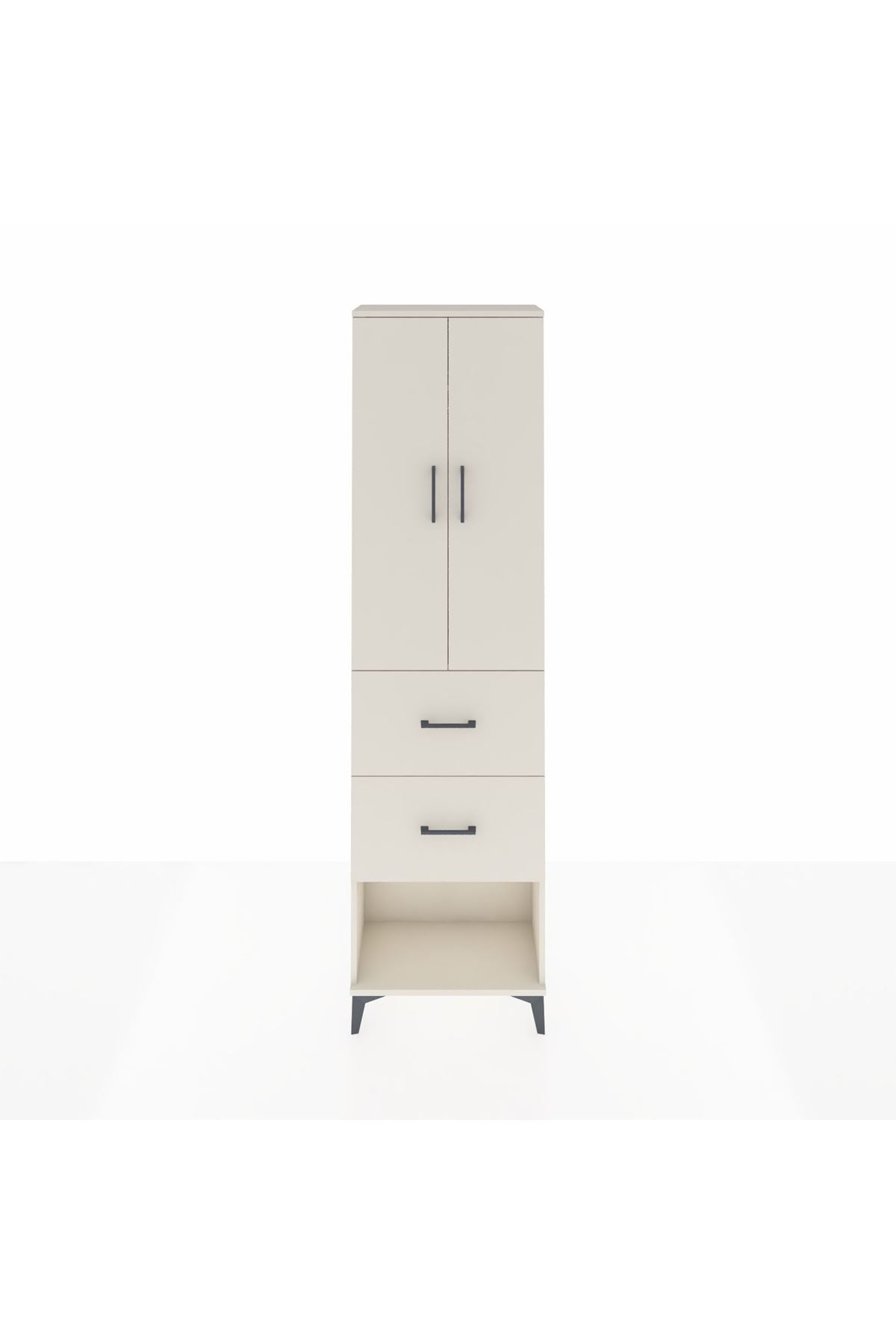 Arges Dolap 2 Raflı 2 Çekmeceli Tek Askılı 60x30x221 Aytaşı-Aytaşı