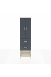 Arges Dolap 2 Raflı 2 Çekmeceli Tek Askılı 60x30x221 Aytaşı-Antrasit