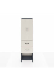 Arges Dolap 2 Raflı 2 Çekmeceli Tek Askılı 60x30x221 Antrasit-Aytaşı