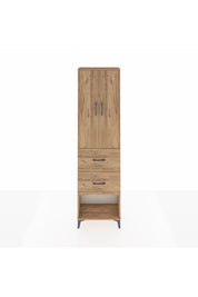 Arges Dolap 2 Raflı 2 Çekmeceli Tek Askılı 60x30x221 Çam-Çam