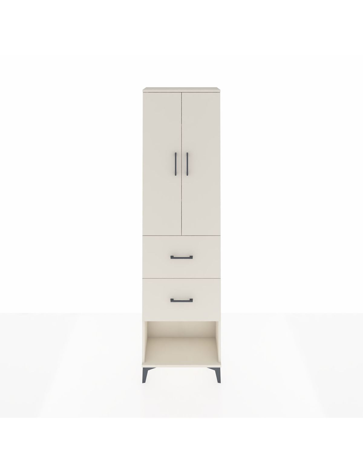 Arges Dolap 3 Raflı 2 Çekmeceli 2 Kapaklı 60x30x221 Aytaşı-Aytaşı