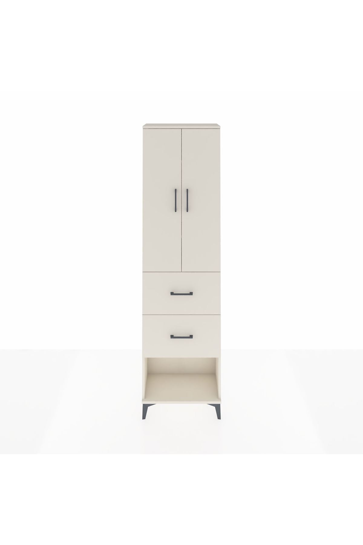 Arges Dolap 3 Raflı 2 Çekmeceli 2 Kapaklı 60x30x221 Aytaşı-Aytaşı