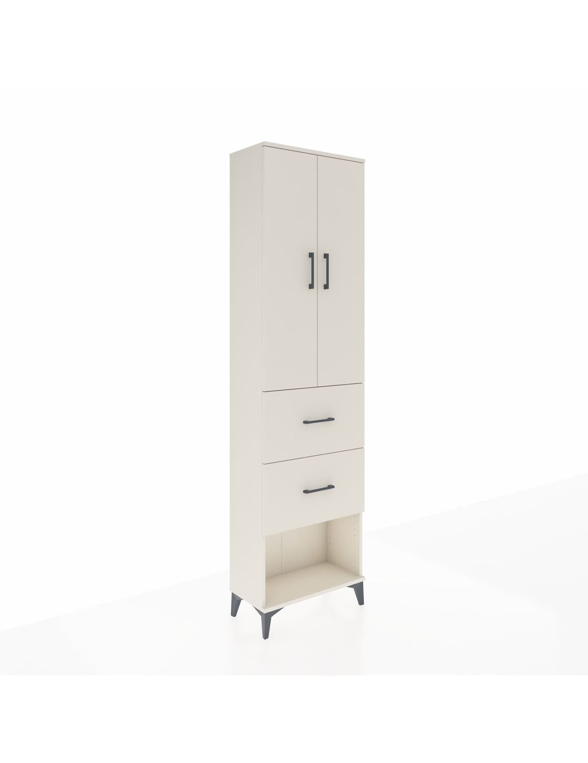 Arges Dolap 3 Raflı 2 Çekmeceli 2 Kapaklı 60x30x221 Aytaşı-Aytaşı