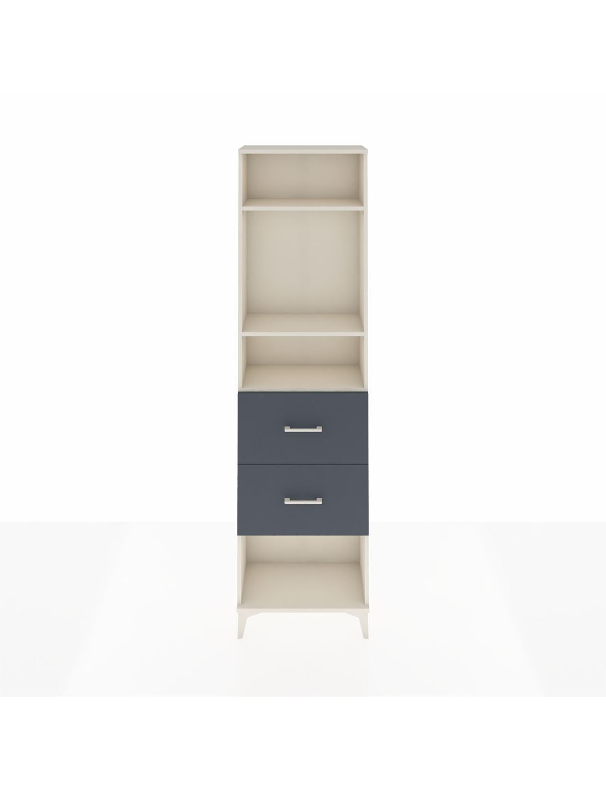 Arges Dolap 3 Raflı 2 Çekmeceli 60x30x221 Aytaşı-Antrasit