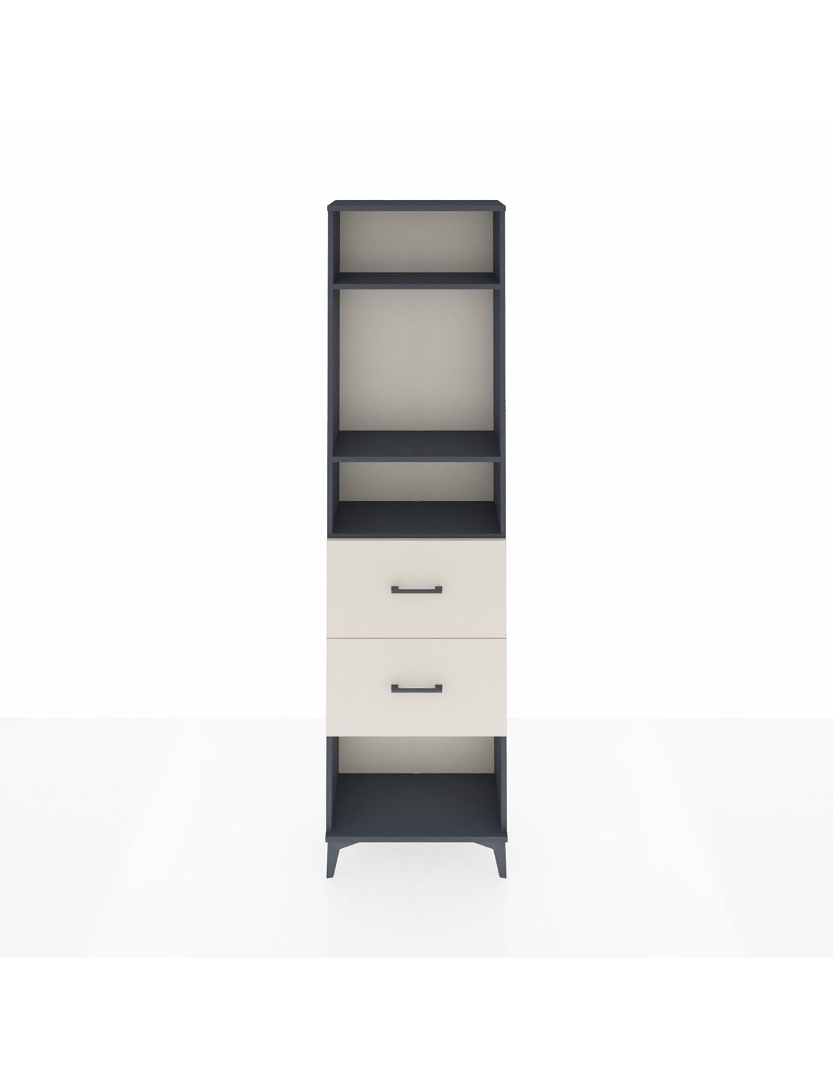 Arges Dolap 3 Raflı 2 Çekmeceli 60x30x221 Antrasit-Aytaşı