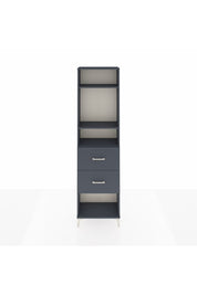 Arges Dolap 3 Raflı 2 Çekmeceli 60x30x221 Antrasit-Antrasit